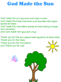 God Made the Sun with printable template