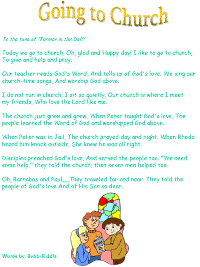 Going to Church with printable template