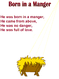 He was Born in a Manger with printable template