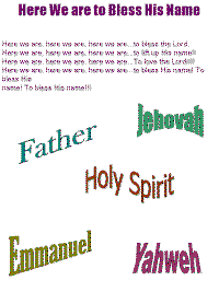 Here we are to Bless His Name with printable template