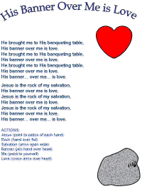 His Banner Over Me is Love with printable template