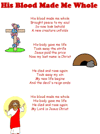 His Blood Made Me Whole with printable template