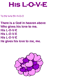 His Love printable song templates for kids