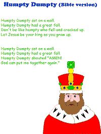Humpty Dumpty (Bible version) with printable template