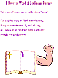 I Have the Word of God in my Tummy with printable template