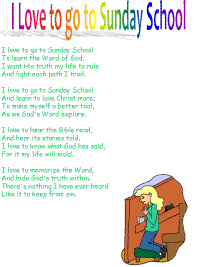 I Love to go to Sunday School with printable template