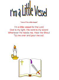 I'm a Little Vessel printable song templates for kids