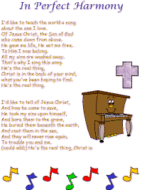 In Perfect Harmony (Bible version) with printable template