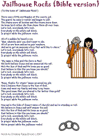 Jailhouse Rocks (Bible version) with printable template