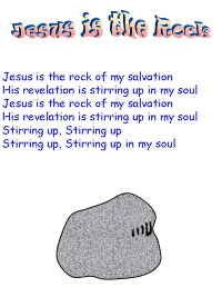 Jesus is the Rock printable song templates for kids