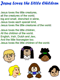 Jesus Loves the Little Children with printable template