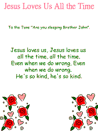 Jesus Loves Us all the Time with printable template
