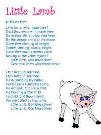 Little lamb with printable template