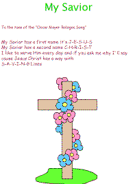 My Savior printable song templates for kids