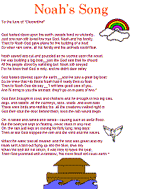 Noah's printable song templates for kids