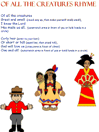 Of All the Creatures rhyme with printable template