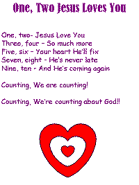 One, Two Jesus Loves You with printable template