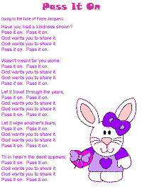 Pass it On printable song templates for kids