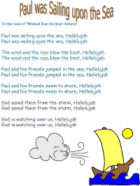 Paul was Sailing Upon the Sea with printable template