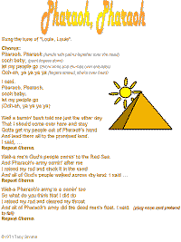 Pharaoh, Pharaoh printable song templates for kids