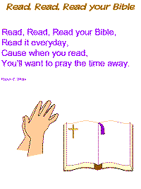 Read, Read, Read, your Bible printable song templates for kids