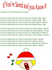 If You're Saved and you Know it with printable template