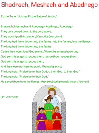 Shadrach, Meshach and Abednego songs