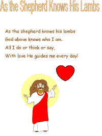 As the Shepherd knows His Lambs with printable template