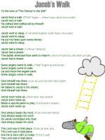 Jacob's Walk printable song templates for kids