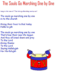 The Souls Go Marching one by one with printable template