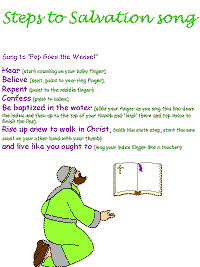 Steps to salvation printable song templates for kids