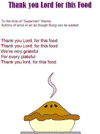 Thank you Lord for the Food with printable template