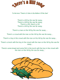 There's A Hill printable song templates for kids
