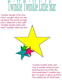 Twinkle Twinkle Little Star with printable template
