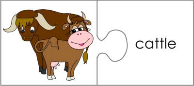 Abram and Lot Jigsaw Word Match Worksheets