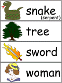 Adam & Eve Word Wall words