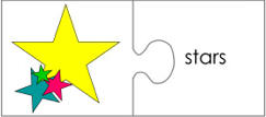 Jigsaw word match worksheets