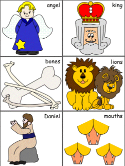 Daniel and the Lions sentence sequencing cards