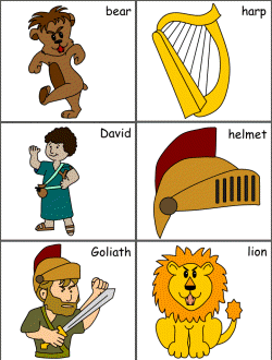 David and Goliath sentence sequencing cards