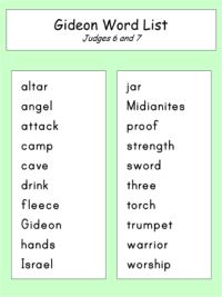 Gideon Word Lists