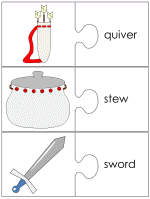 Jacob and Esau word match worksheets
