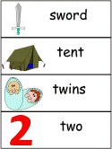 Jacob and Esau word wall worksheets