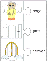 Jacob's Dream or Jacob's Ladder word match worksheets