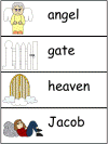Jacob's Dream Word Wall words