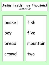 Jesus feeds 5000 easy word list