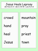 Jesus heals leprosy word lists