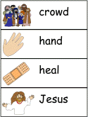 Jesus Heals leprosy word wall words