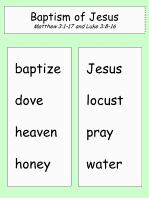Jesus is Baptized Word Lists