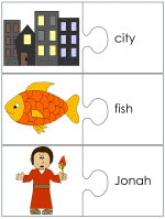 Jonah word match worksheets