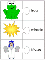 Moses word match worksheets